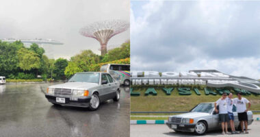 3 men drive 4,630km from Bangkok to S'pore & back in 31-year-old Mercedes-Benz 190E - Mothership.SG