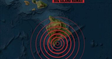 The 6.3 magnitude earthquake struck 1.5 miles off the Kau Coast on Hawaii's Big Island, with 'huge' tremors reported on the island of Oahu over 200 miles away