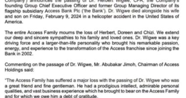 Access Holdings confirms death of Herbert Wigwe, wife and son in helicopter crash