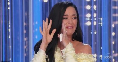 Katy Perry fought back tears as contestant McKenna Breinholt met her birth family for the first time on Sunday's season premiere of American Idol on ABC