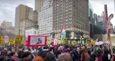anti-Israel NYC protest