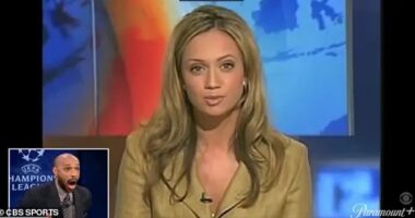Thierry Henry was left wide-eyed and open-jawed at seeing throwback clips of Kate Abdo