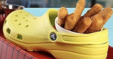 People from around the world have shared hilarious snaps of the odd ways restaurants have served food and Cheezburger.com collated the best examples into an online gallery - including a customer who received mozzarella sticks in a Croc