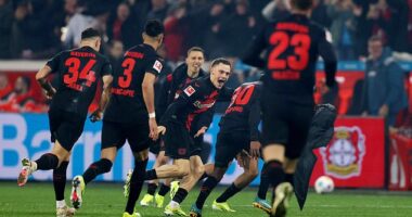 Bayer Leverkusen 3-0 Bayern Munich: Xabi Alonso's Bundesliga leaders dismantle champions to open up a five-point gap... as Josip Stanisic and Alex Grimaldo net and Jeremie Frimpong scores a screamer