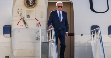 President Joe Biden arrives in New York City to participate in three fundraisers for his re-election campaign