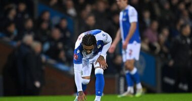 Blackburn's fifth-round FA Cup clash against Newcastle was temporarily halted for several minutes as home fans threw tennis balls on to the pitch