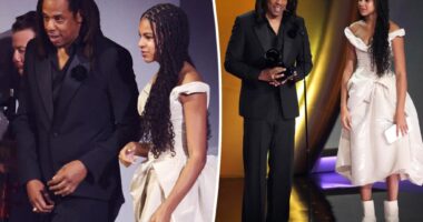 Blue Ivy Carter is almost as tall as Jay-Z at Grammys 2024