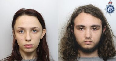 Scarlett Jenkinson (left) and Eddie Ratcliffe (right) have been named for the first time today as they are sentenced by a judge