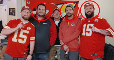 The brother of one of three Kansas City Chiefs fans found dead in a friend's backyard has demanded investigators tell the grieving families how they died. David Harrington (pictured second left), 37, Ricky Johnson (pictured right), 38, and Clayton McGeeney (pictured second right), 36, were found dead in Jordan Willis' backyard in Kansas City, Missouri nearly three weeks ago. Police have still not made any arrests and medical examiners have yet to reveal the cause of death, with toxicology reports expected to take up to five more weeks.