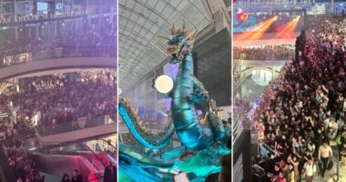 CNY light show & Marina Bay Sands' dragon sculptures draw huge crowds - Mothership.SG