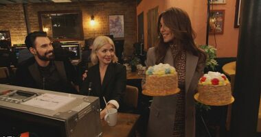 The likes of (L-R) Rylan, Holly Willoughby and Cheryl were enlisted to get their own back on Ant and Dec as the tables were turned in the Get Out Of Me Ear prank