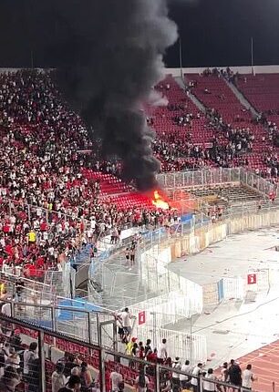 The Chilean Super Cup final was forced to be suspended after fan violence lead to a fire breaking out in the stands