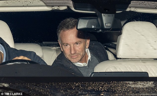 Christian Horner has been spotted making his way to a crunch hearing following an accusation of 'inappropriate behaviour' at Red Bull's Formula One team