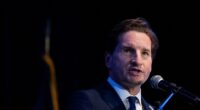 A political consultant for President Joe Biden's longshot primary competitor Rep. Dean Phillips (pictured) came forward to admit he commissioned the AI robocall of the president's voice telling voters not to participate in the New Hampshire primary in Janiuary