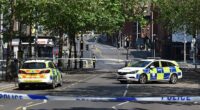 A police corden in Milton street in Nottingham on the day Valdo Calocane murdered his three victims