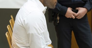 Former Barcelona right back Dani Alves attends his trial in Barcelona on February 5, 2024