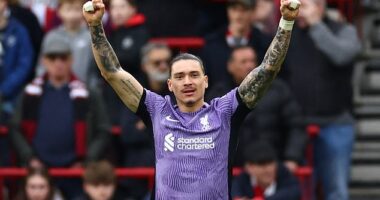 Darwin Nunez scored a fine goal for Liverpool against Brentford as he chipped Mark Flekken