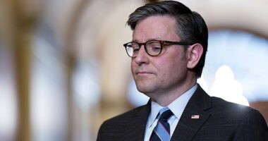 Speaker Mike Johnson insisted it wasn't his fault that the House GOP suffered dual embarrassing failures - and said they will try again to impeach Homeland Security Sec. Alejandro Mayorkas after a 'messy' setback