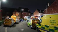Police and emergency services at the scene on Brading Road in Ingleby Barwick, near Stockton-on-Tees last night as officers found 'unknown substances' and charged Dr Thomas Kwan, 52, with attempted murder amid a poisoning probe