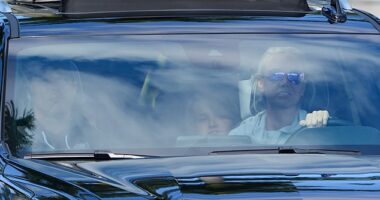 Vanessa Trump, 46, was joined by a former Secret Service agent while driving in West Palm Beach, Florida on Tuesday, exclusive DailyMail.com photos show