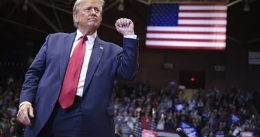 Former President Donald Trump will address supporters at the CPAC gathering of conservatives on Saturday, in the Maryland suburbs outside Washington, D.C. He will use the occasion to describe a nightmare vision under four more years of President Joe Biden