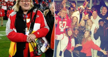 Donna Kelce changes Facebook cover image to group photo with Taylor Swift