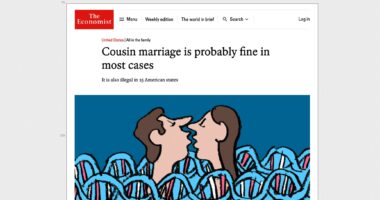 Economist Magazine: ‘Cousin Marriage is Probably Fine.’
