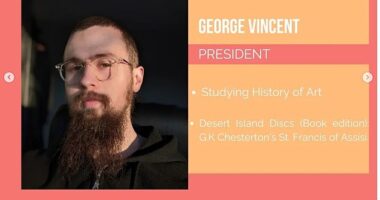 A pro-life society set up at the University of Manchester with a male president (George Vincent, pictured) has attracted backlash