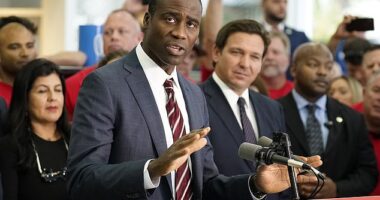 Florida's Surgeon General Dr. Joseph Ladapo  (pictured) to allow parents to decide whether to quarantine their children or let them keep going to school has come under increased scrutiny