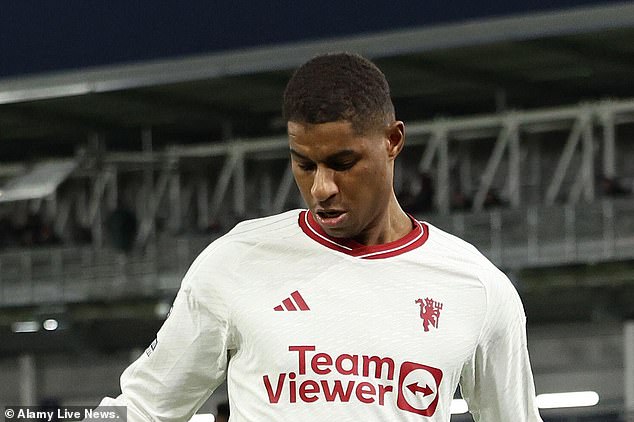 Manchester United's Marcus Rashford came under fire for his 'pressing' against Luton Town