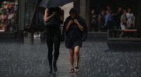 Sydney was lashed with heavy rain on Monday as a severe thunderstorm warning was issued