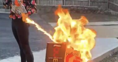 GOP Candidate Uses Flamethrower To Symbolize What She’ll Do To ‘Grooming’ Books [WATCH]