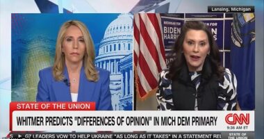 Michigan Gov. Gretchen Whitmer (D) pushed back on efforts by progressives in her state to cast their primary election ballot for 'uncommitted' rather than vote for President Joe Biden