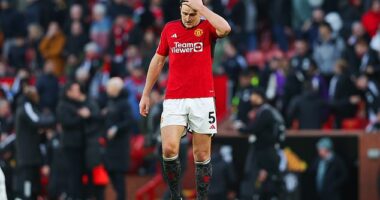 Harry Maguire is ruled OUT of Man United's FA Cup fifth round clash against Nottingham Forest due to injury... with Erik ten Hag also swweating on the fitness of Bruno Fernandes and Raphael Varane