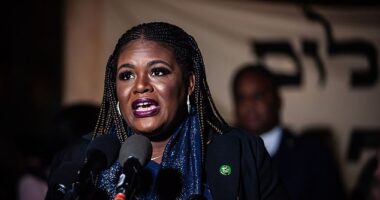 Missouri congresswoman Cori Bush, 47, is behind rival Welsey Bell by a staggering 22-points in a new poll