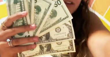 Hannah Davis, 22, from Lexington Park, Maryland , worked tirelessly for three months to fund a European tour - which was funded solely on her tips