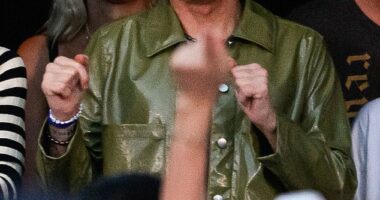 Award-winning filmmaker Baz was spotted at Taylor Swift 's Sydney concert on Friday night dancing like no one was watching