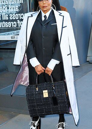 Janet Jackson, 57, embraced her preppy side with stylish Queen Latifah. 53, as they attended the star-studded Thom Browne runway show during New York Fashion Week on Wednesday