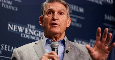 Americans Together founder and U.S. Senator Joe Manchin (D-WV) speaks at The New Hampshire Institute of Politics