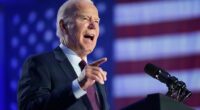President Joe Biden at a campaign rally in Las Vegas on Sunday