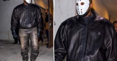Kanye West channels 'Friday the 13th' horror villain with hockey mask at son Saint's basketball game