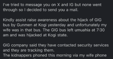 Kogi police command confirms abduction of 14 passengers travelling to Abuja