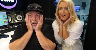 Kyle Sandilands (left, with co-host Jackie 'O' Henderson) has confirmed The Kyle and Jackie O Show will launch in Melbourne in 'six weeks'