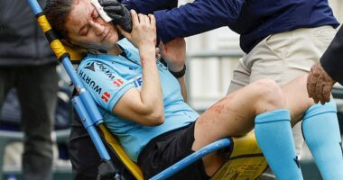 LaLiga assistant referee Guadalupe Porras was left bloodied after colliding with a camera