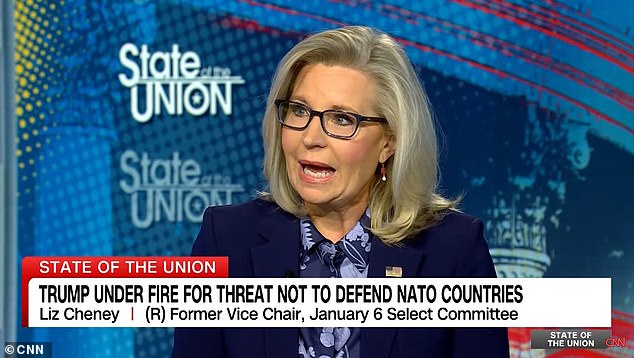 Liz Cheney slammed former president Donald Trump for his failure to condemn Russia and Vladimir Putin