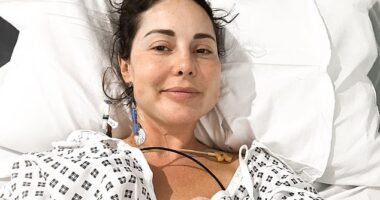 Louise Thompson, 33, is back in hospital for the fourth time since she was first admitted earlier this month