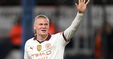 Erling Haaland scored five goals as Manchester City swept Luton away on Tuesday night