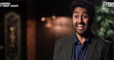 Married At First Sight viewers have taken to social media to roast groom Collins Christian's 'terrible acting' on the series. Pictured