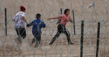 U.S. Customs and Border Protection has tracked over 1 million migrant encounters since October - above migrants cross at Ciudad Juarez