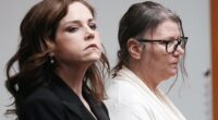Jennifer Crumbley (right, with her attorney Shannon Smith) looked stunned as the jury read its guilty verdict on Tuesday, as she became the first parent to ever be convicted over their child's school shooting